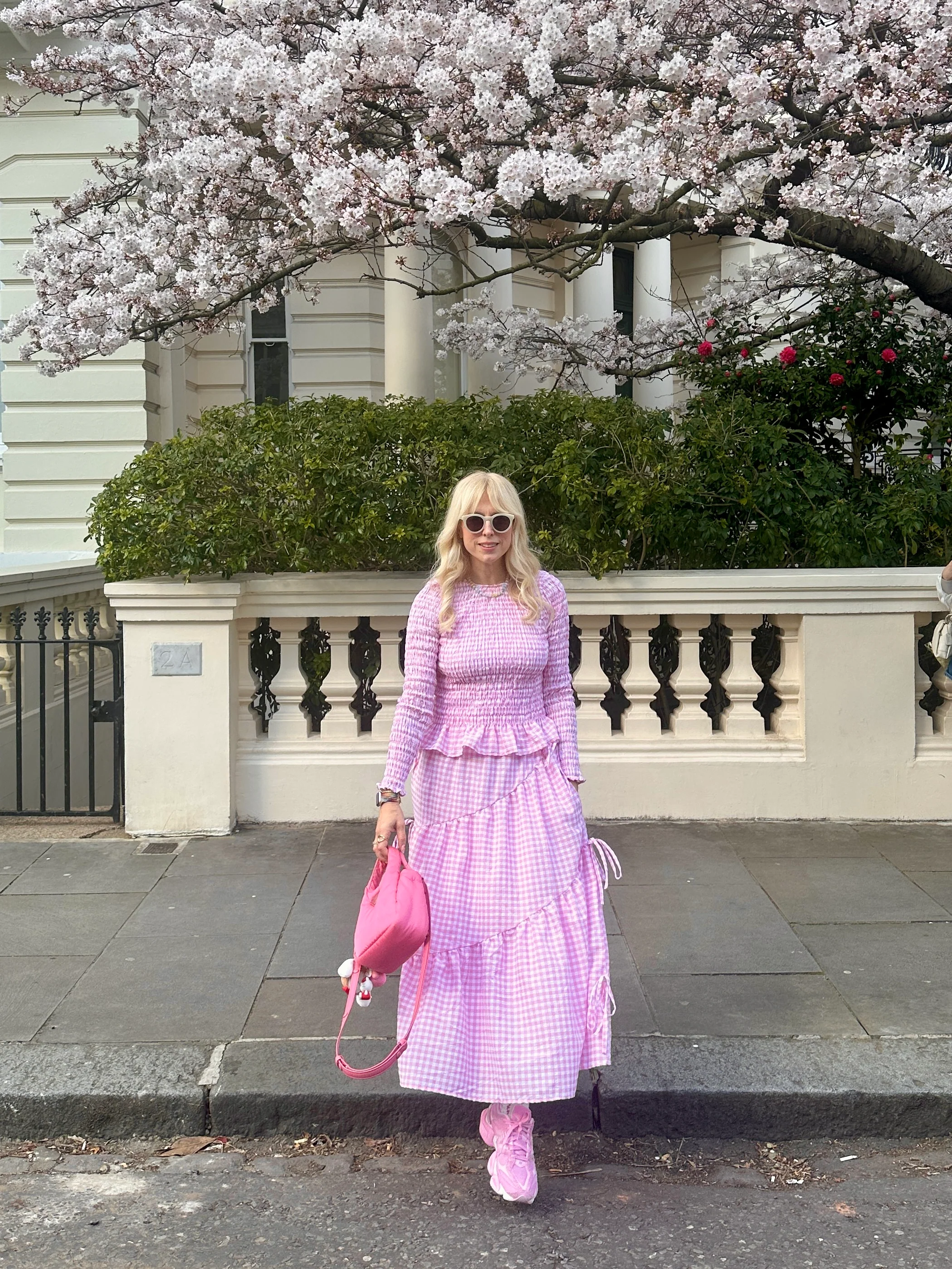 Akira Pink Gingham Smocked Top - Image 3