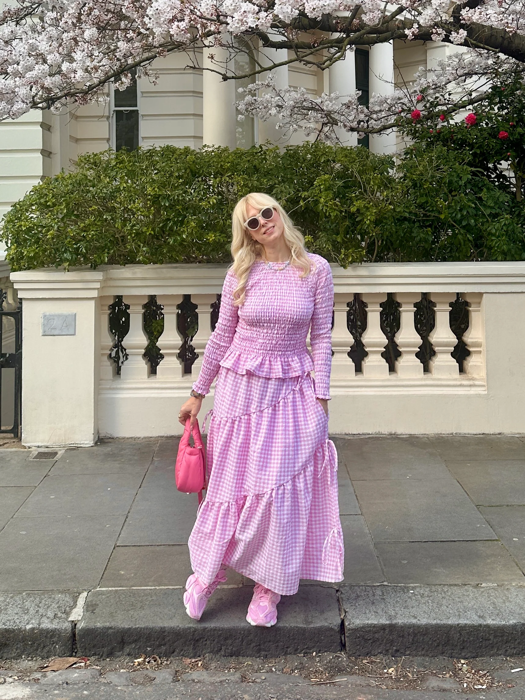 Akira Pink Gingham Smocked Top - Image 4