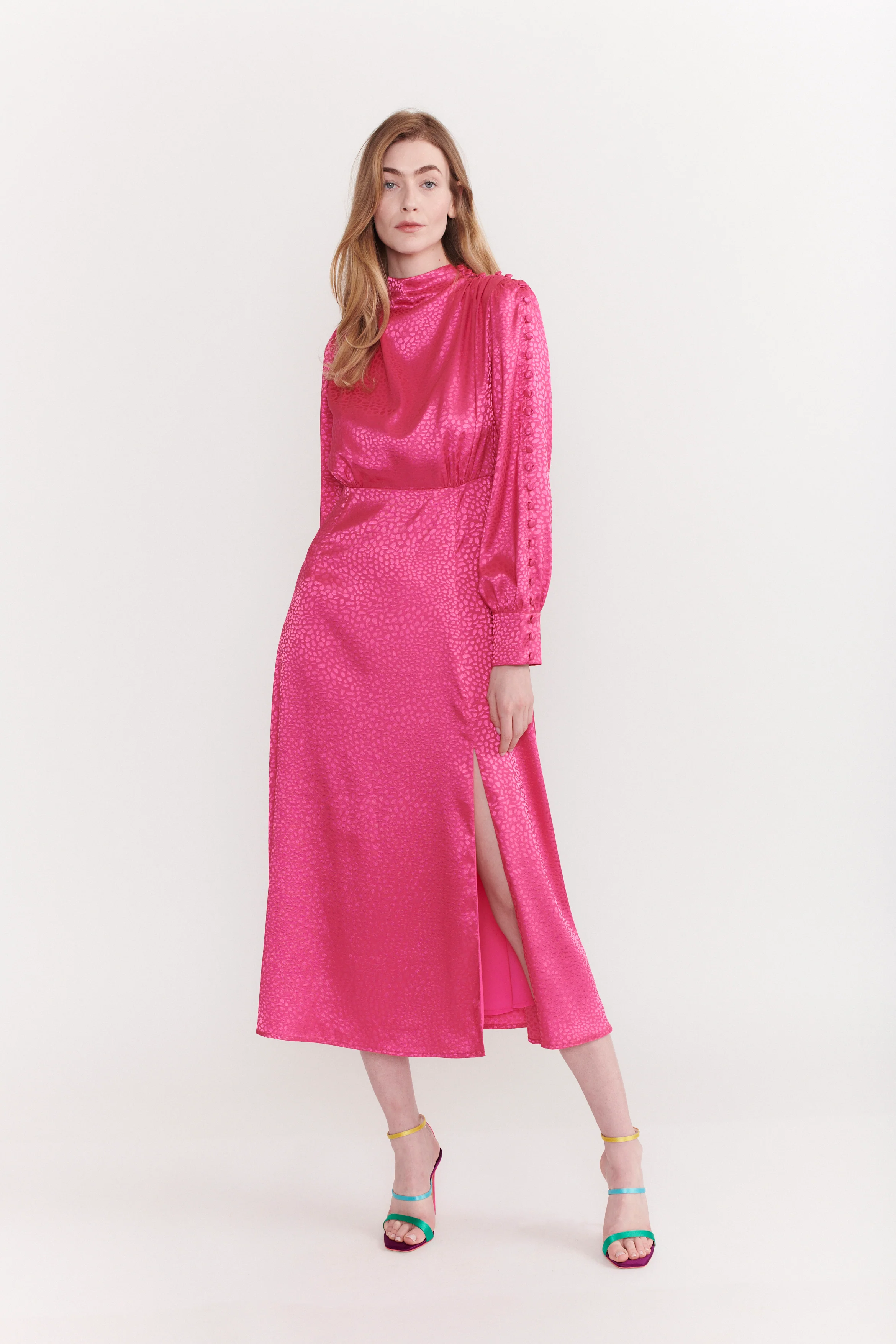 Arabella Pink Midi Dress RENTAL - Image 3