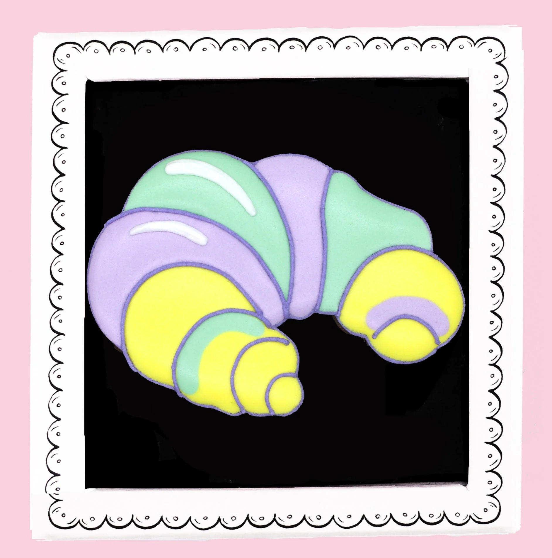 Biscuiteers x Olivia Rubin Croissant Letterbox Biscuit - Image 3