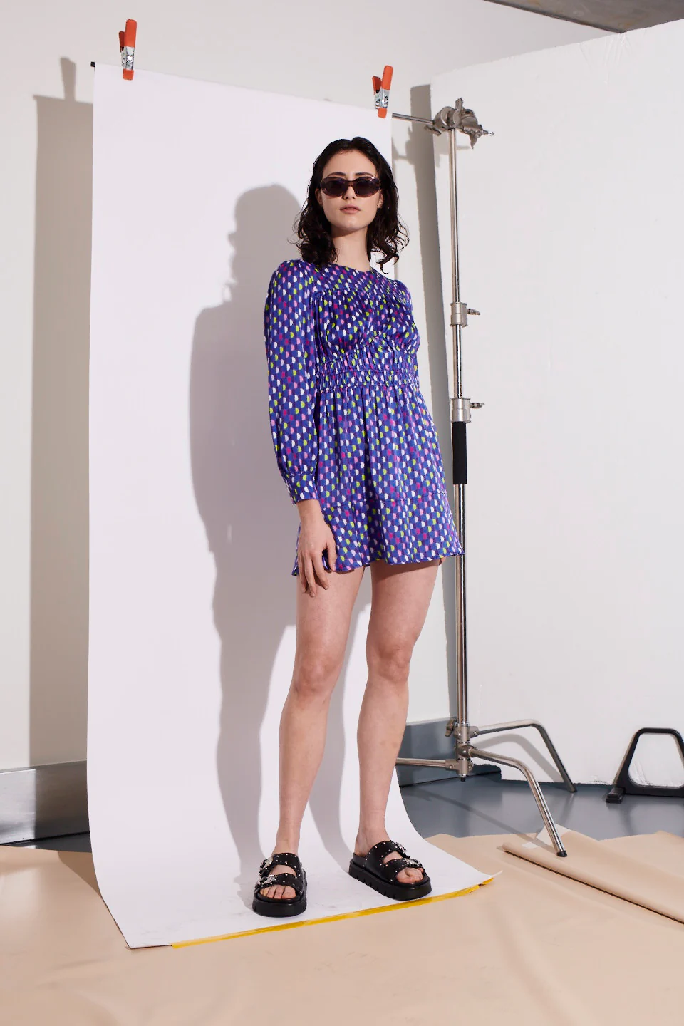 Renata Blue Mini Dress RENTAL - Image 3