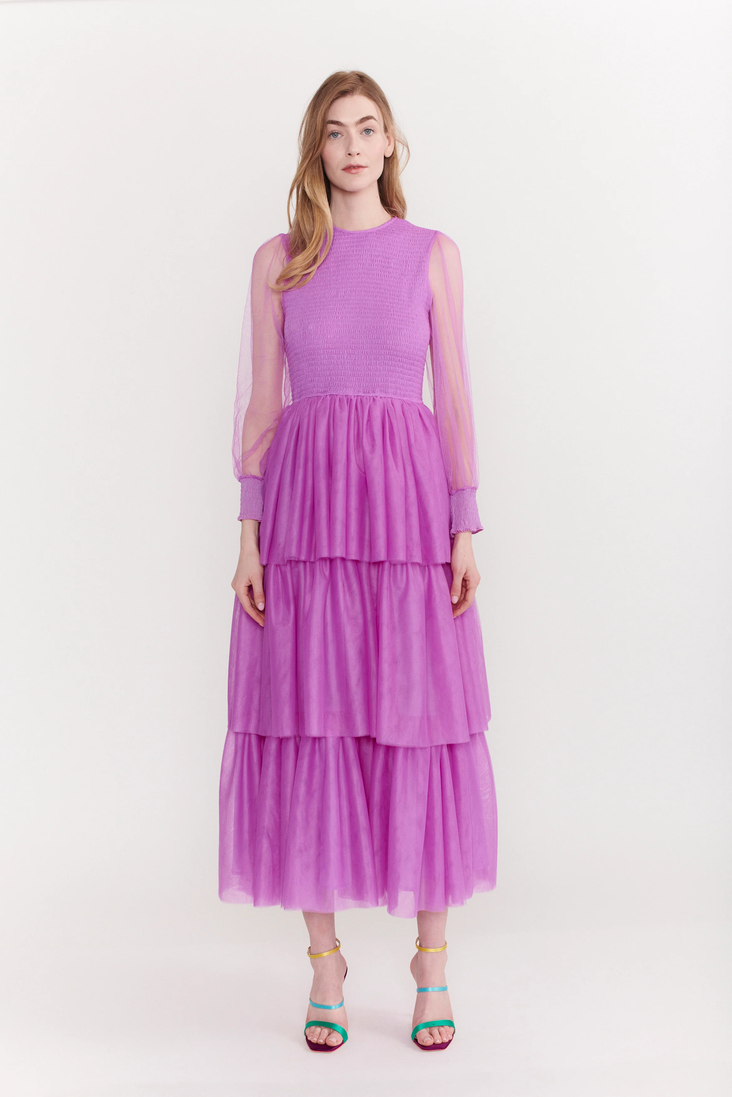 Carrie Violet Tulle Maxi Dress - Image 3
