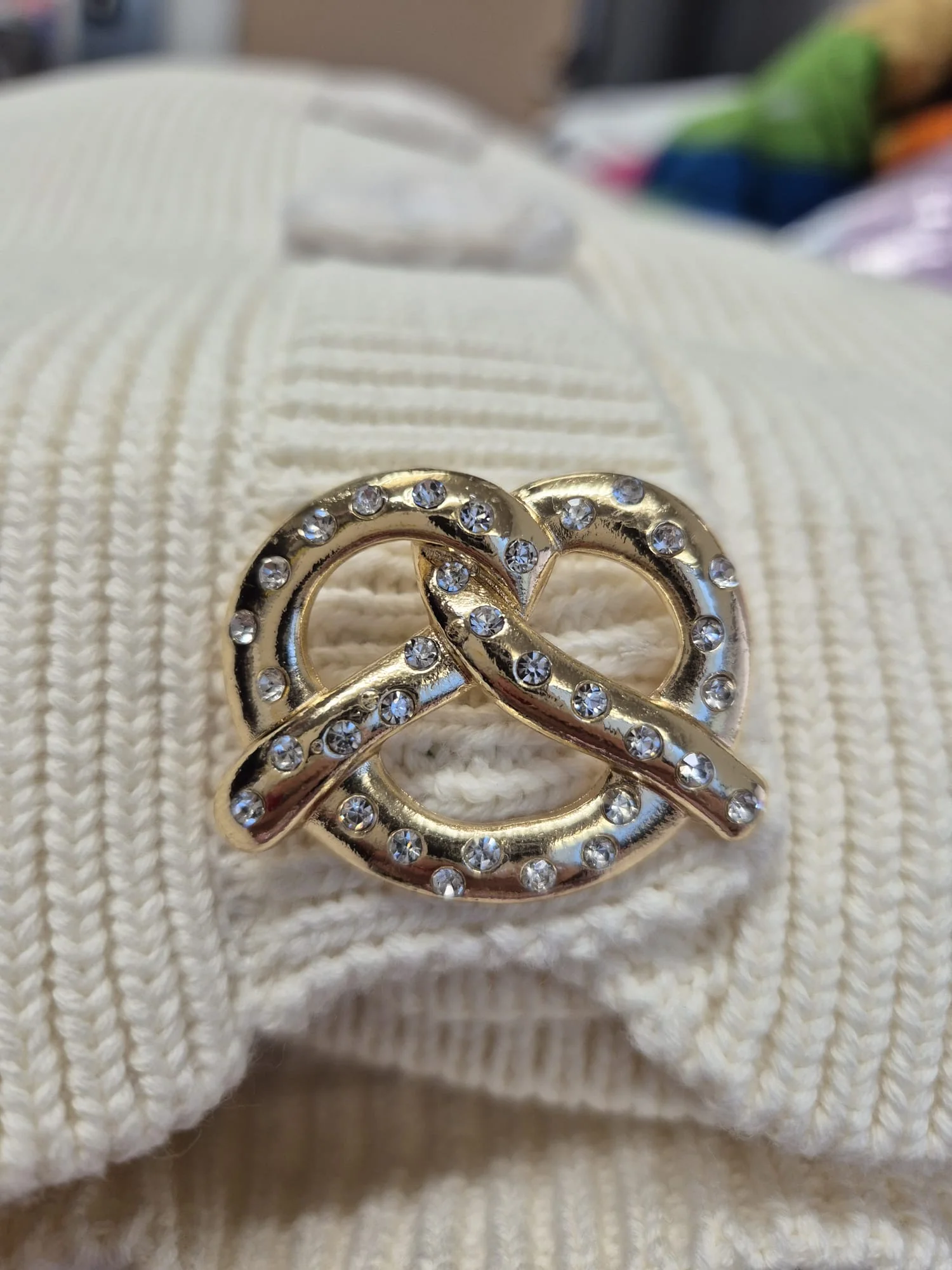 Frankie Cream Pretzel Cardigan - Image 3