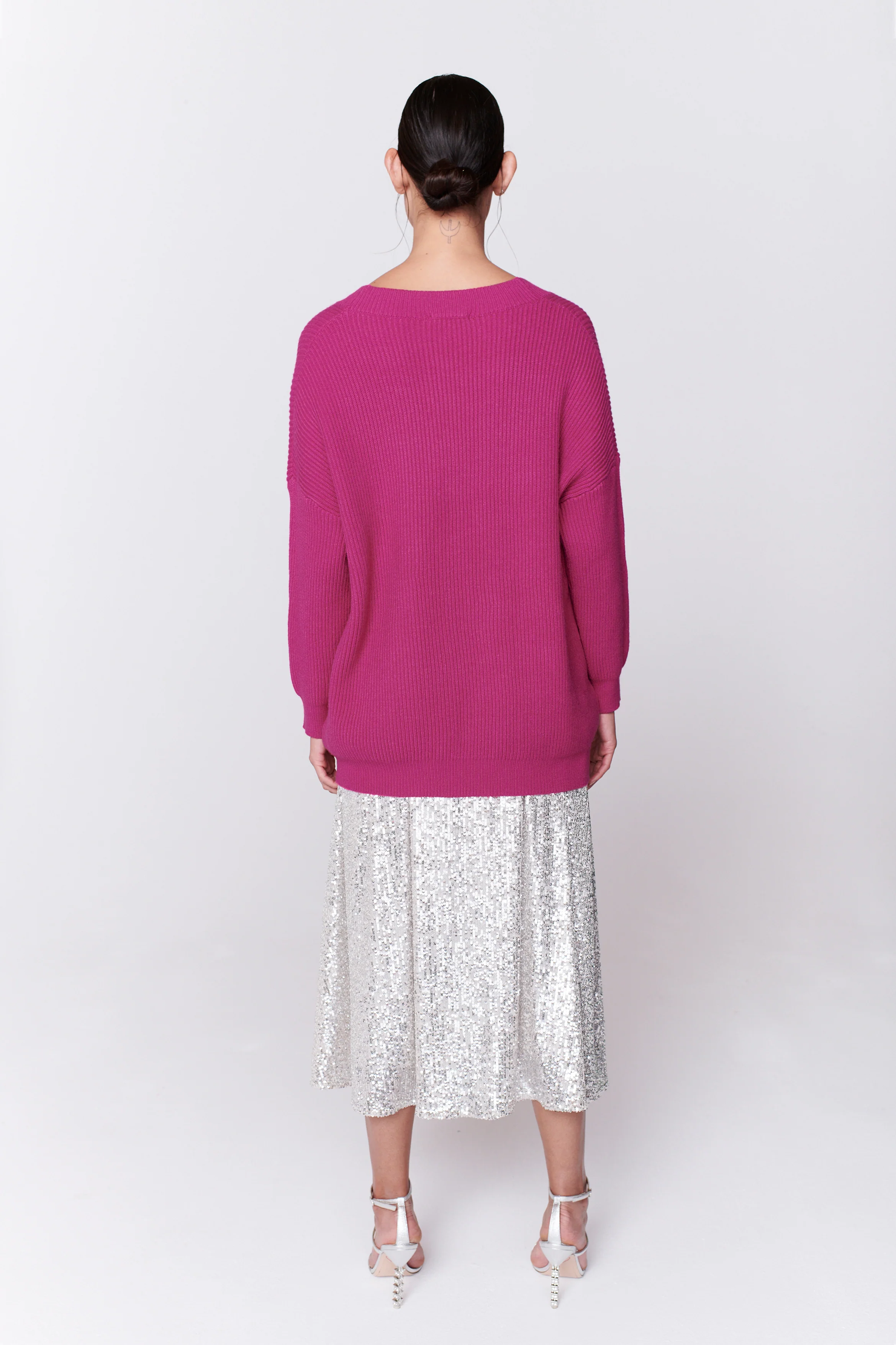 Frankie Magenta Toadstool Cardigan - Image 3