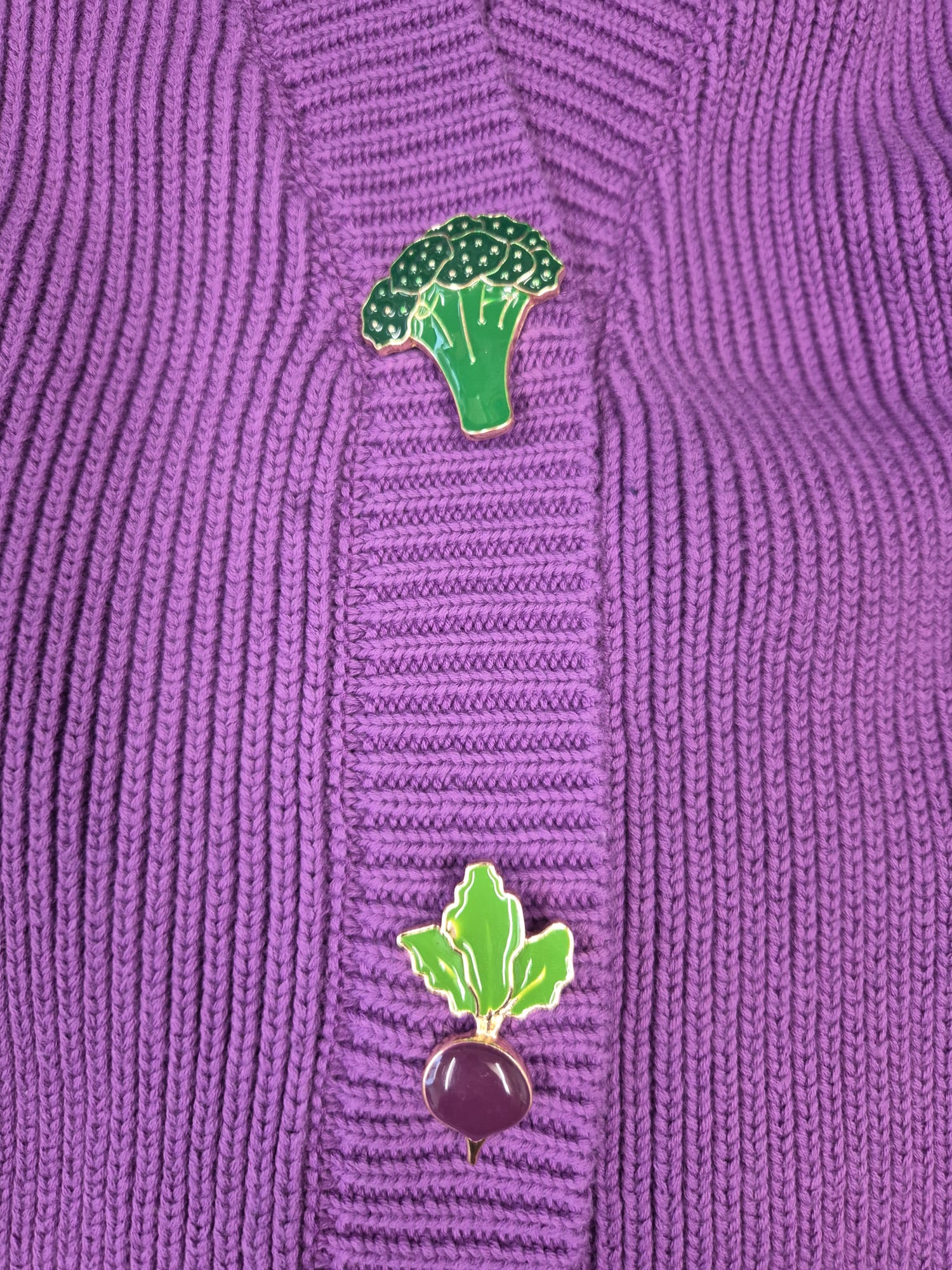Frankie Purple Root Veg Cardigan - Image 4