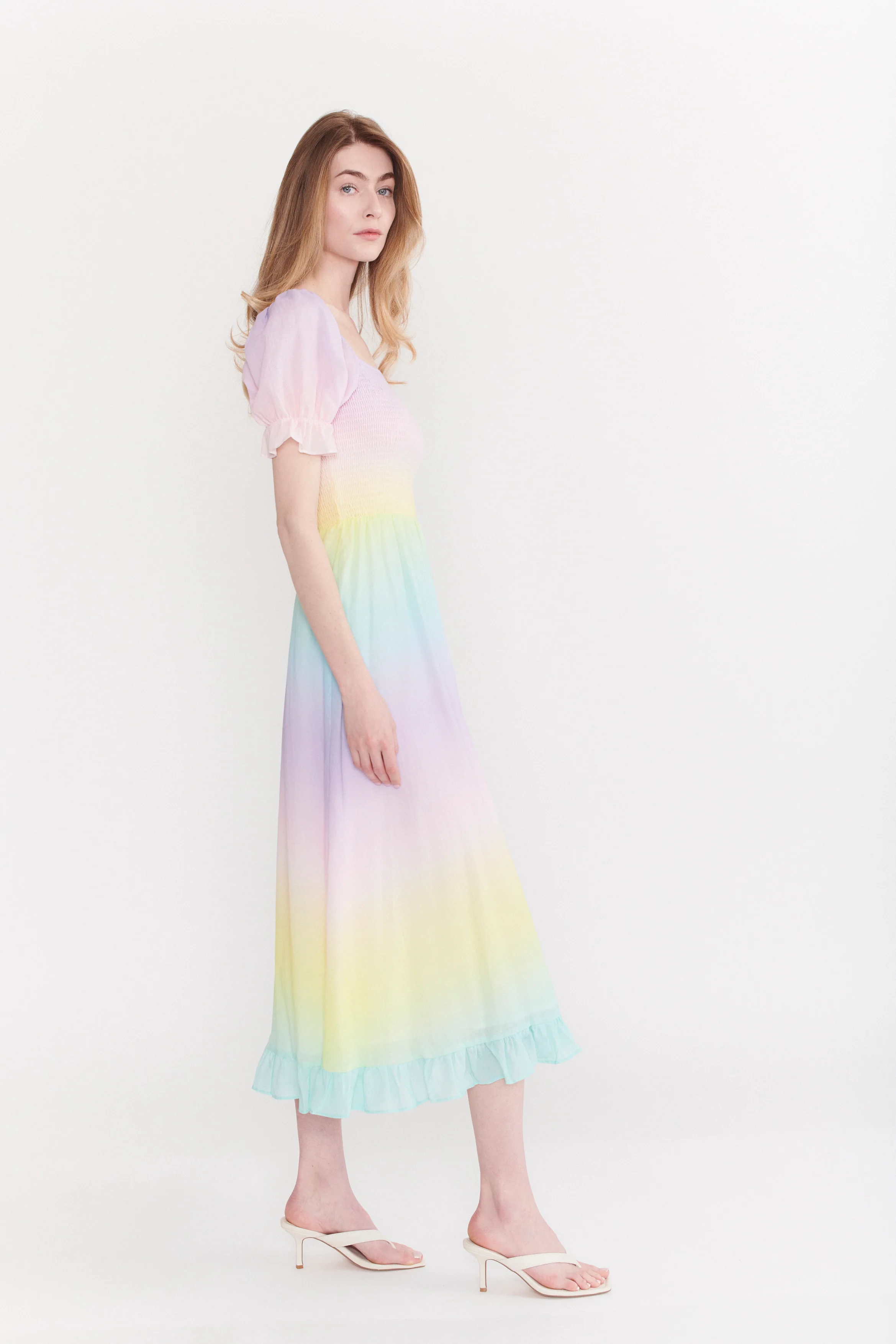 Isolde Pastel Ombre Cotton Dress - Image 6