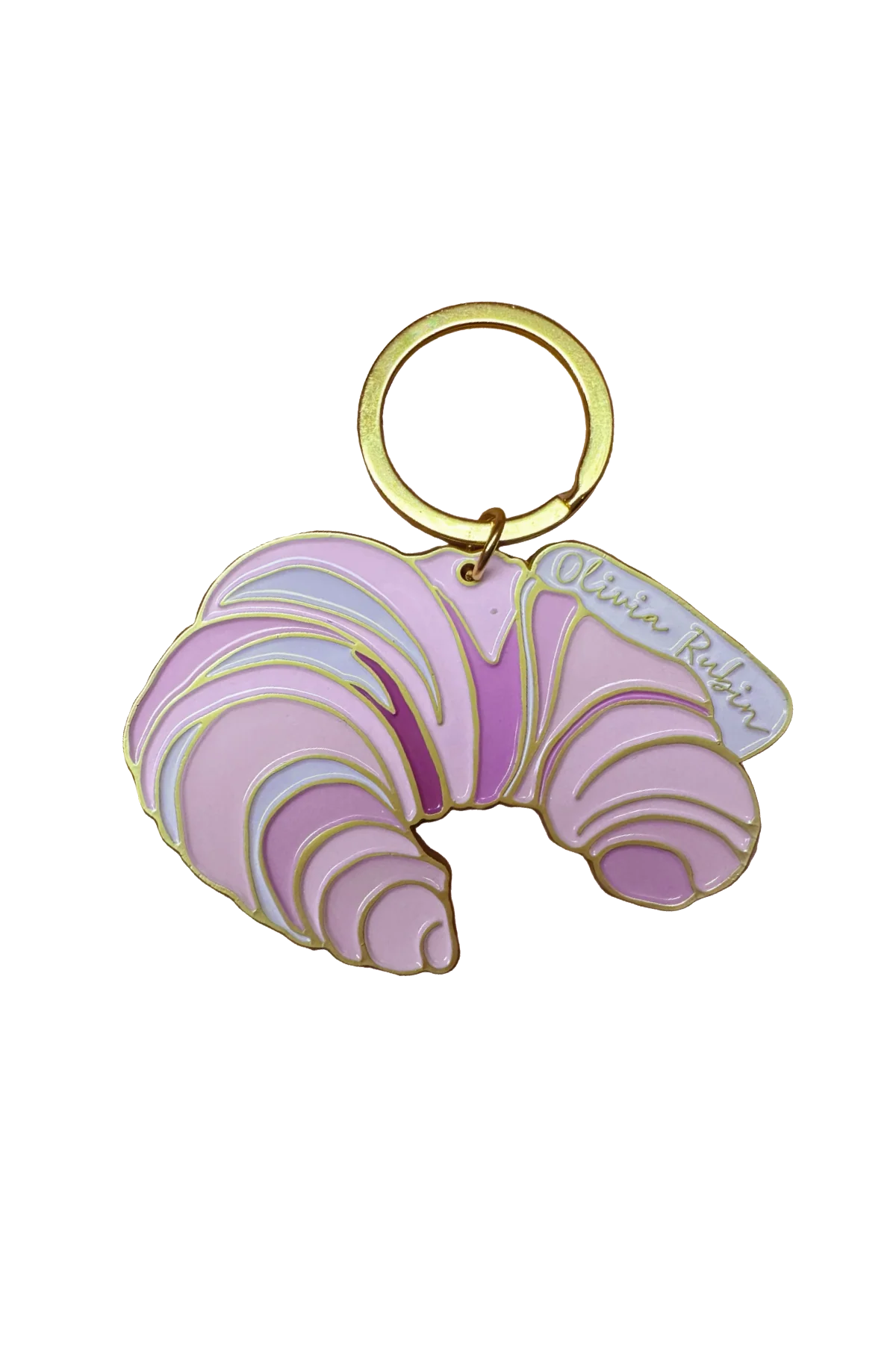 Croissant Enamel Keyring - Image 5