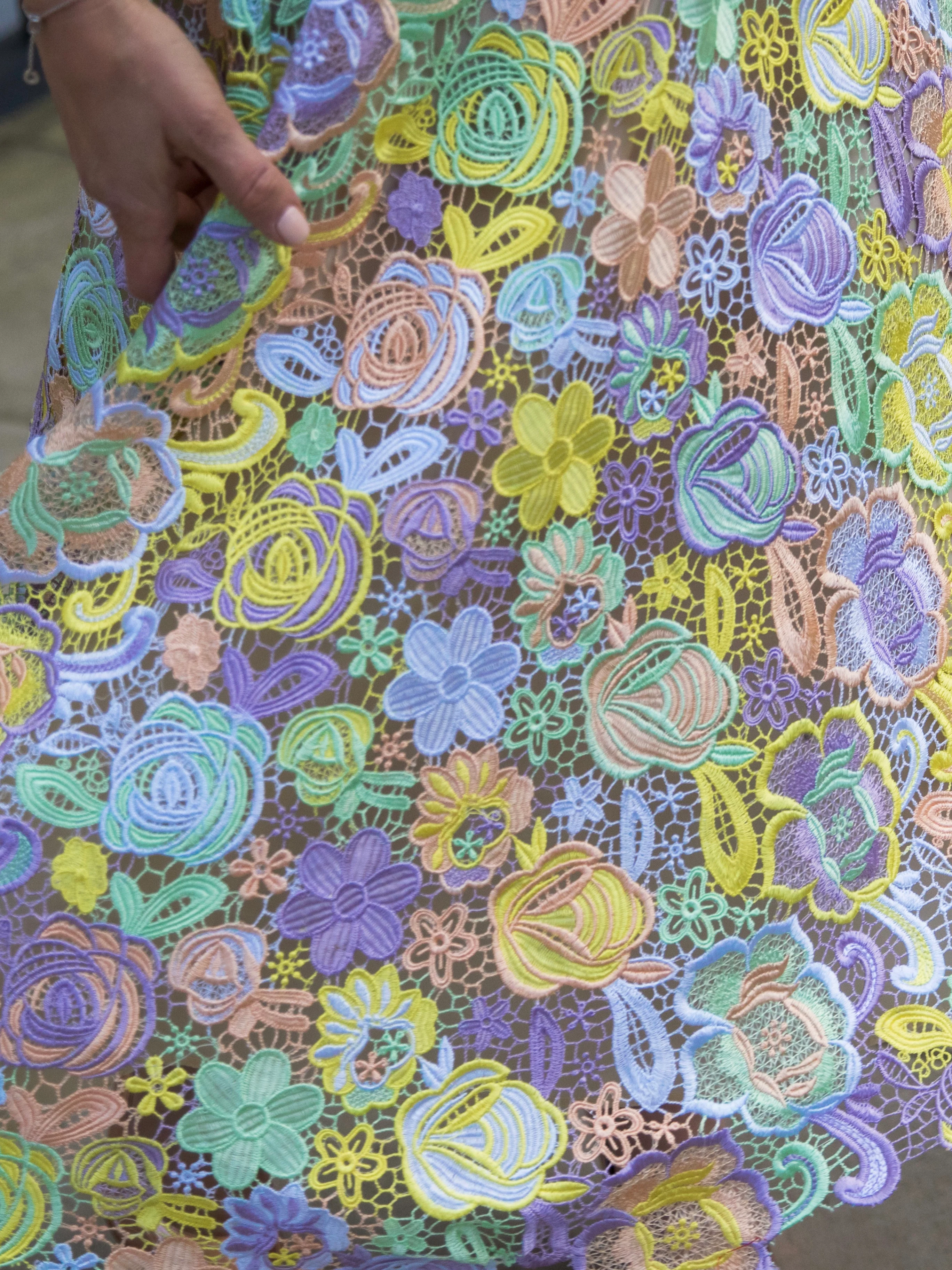 Lola Yellow Guipure Lace Dress - Image 5