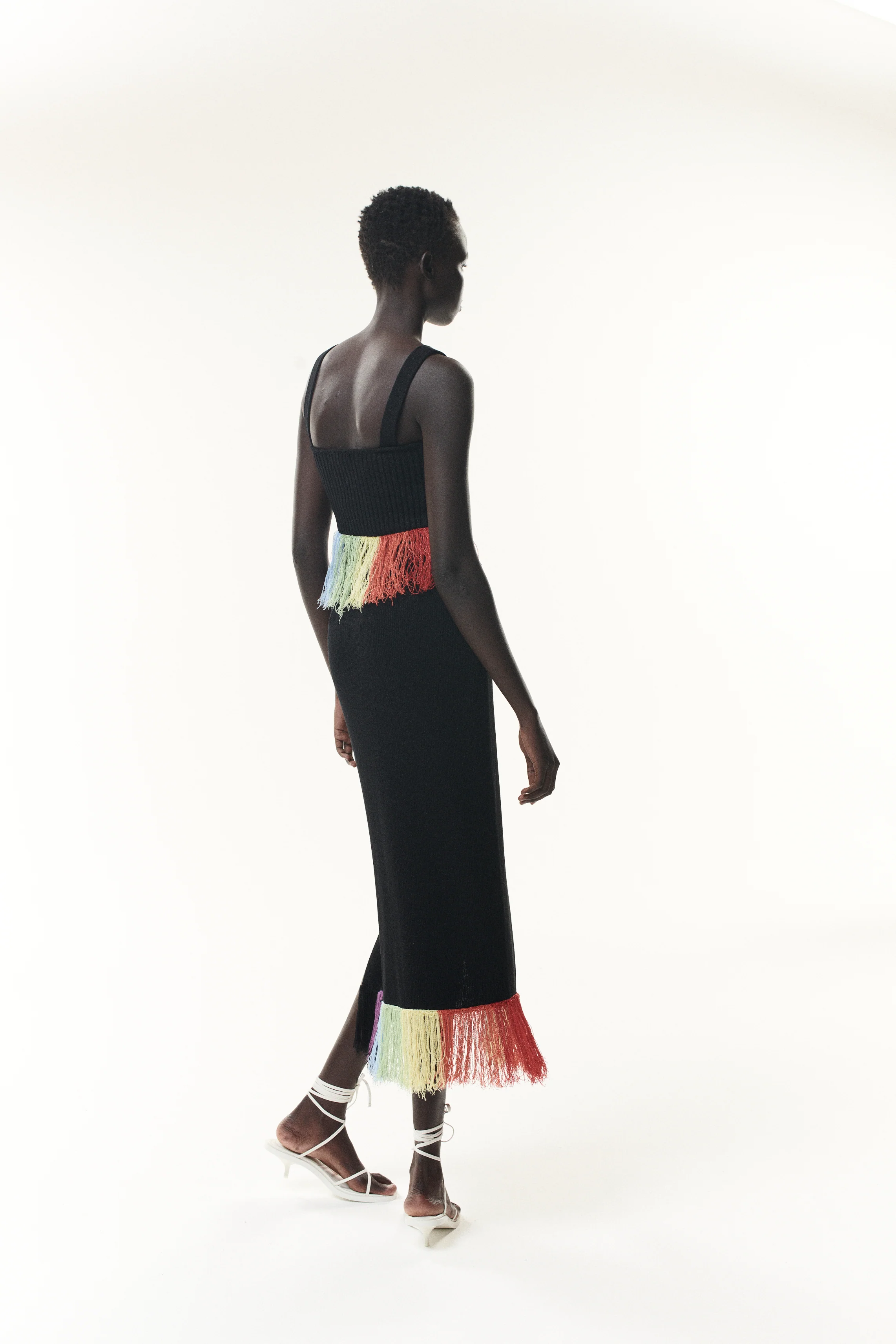 Marni Black Rainbow Tassel Knit Top - Image 3