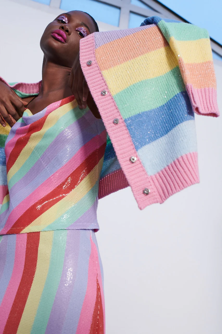 Mika Sequin Stripe Cardigan - Image 5