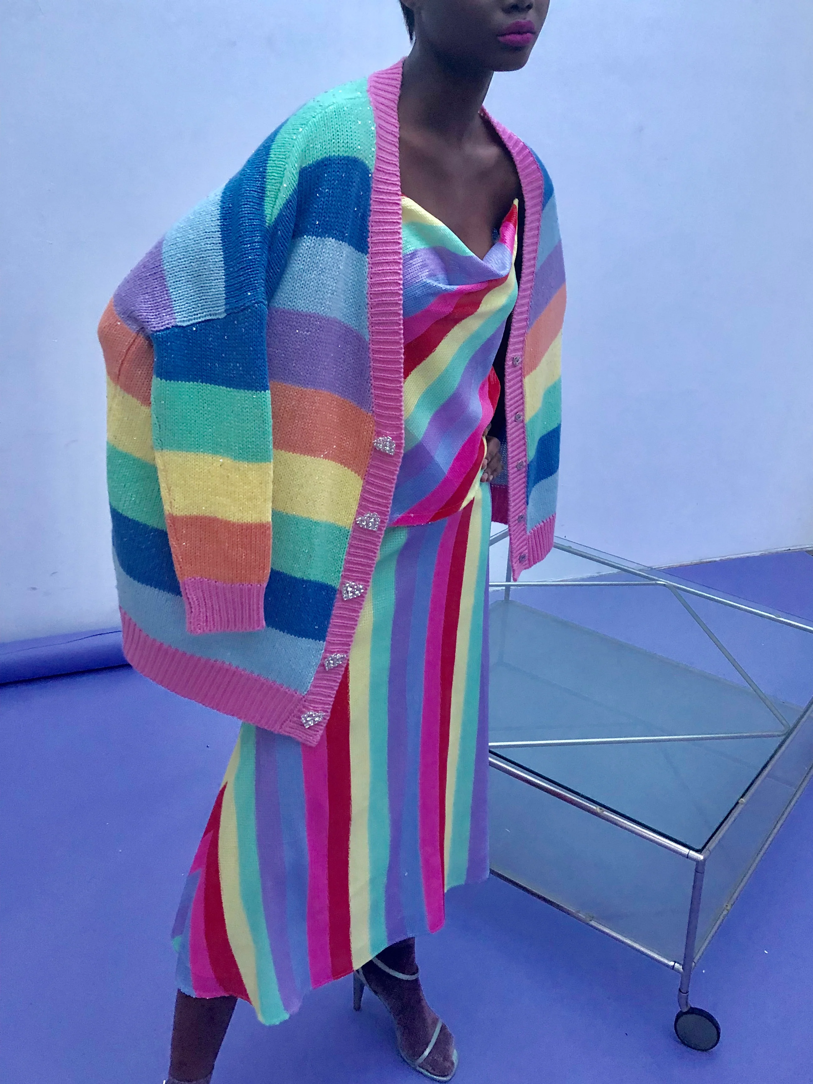 Mika Sequin Stripe Cardigan - Image 7