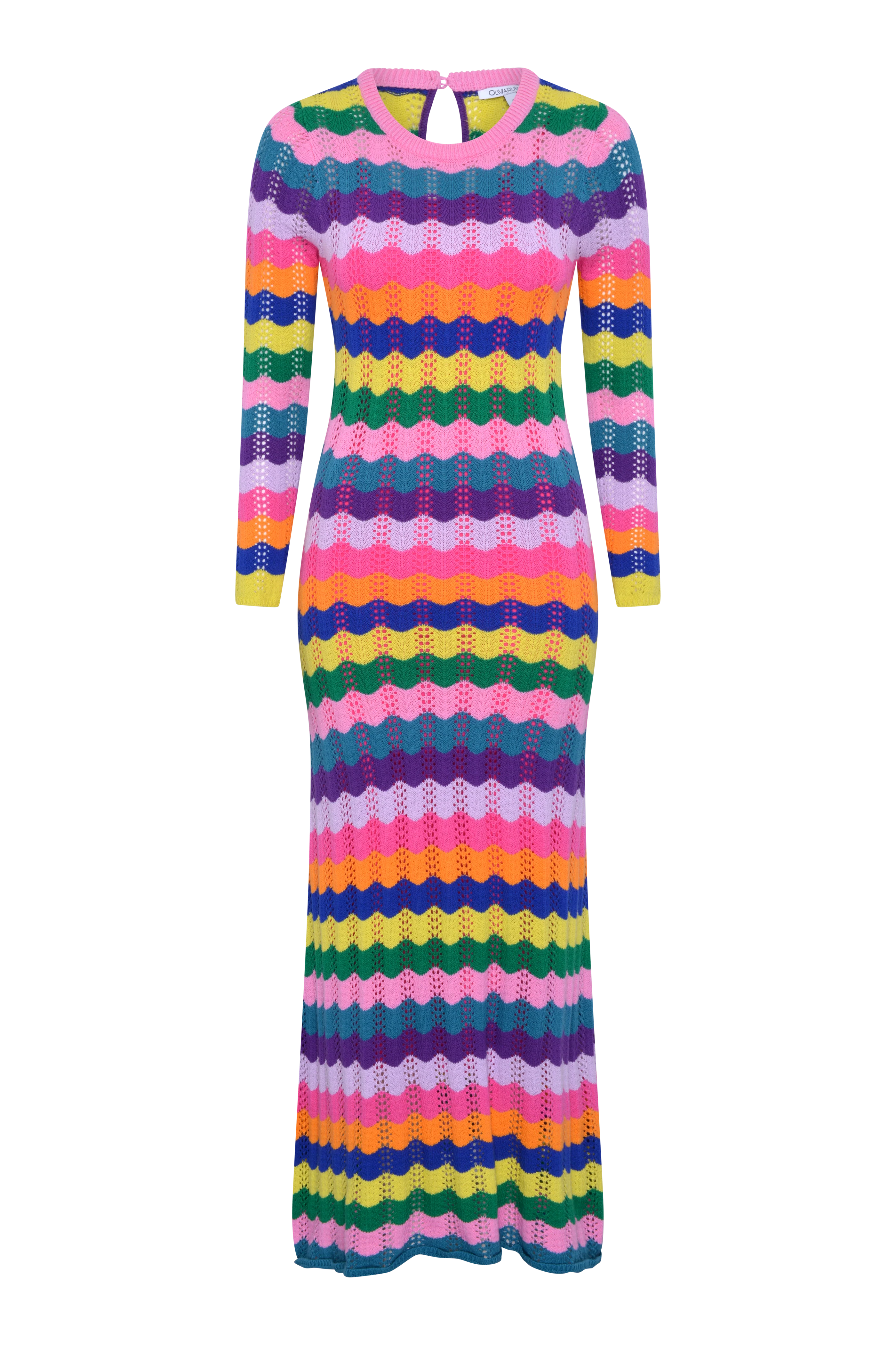 Mirabel Pointelle Knit Maxi Dress RENTAL - Image 4