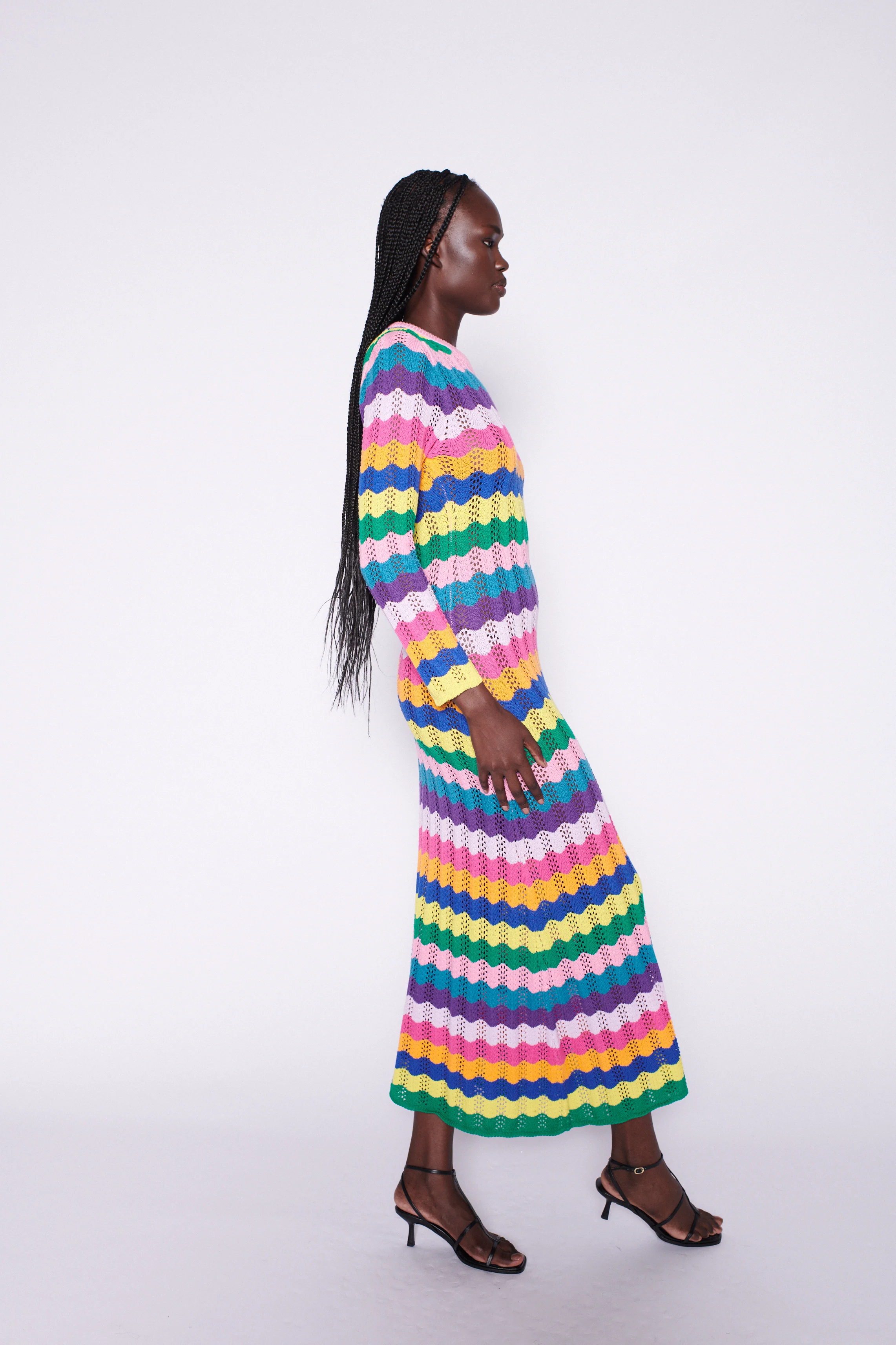 Mirabel Pointelle Knit Maxi Dress RENTAL - Image 7