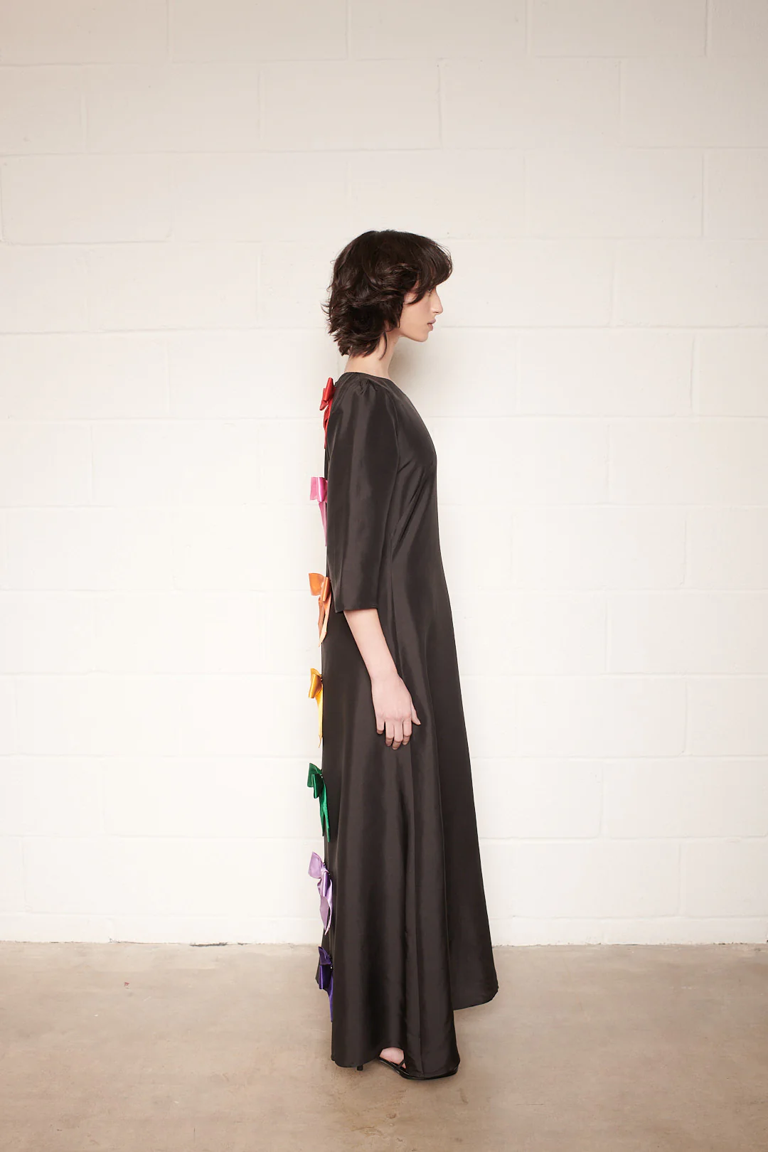 Noa Black Multi Bow Maxi Dress RENTAL - Image 4