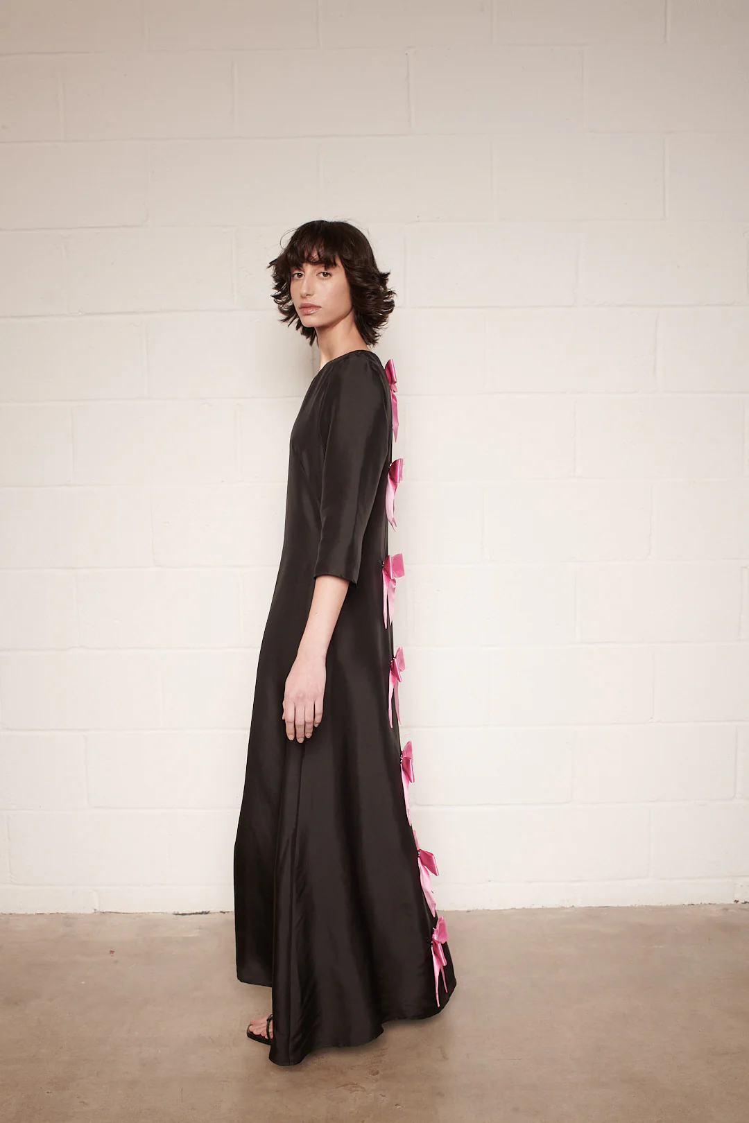 Noa Black Multi Bow Maxi Dress RENTAL - Image 5