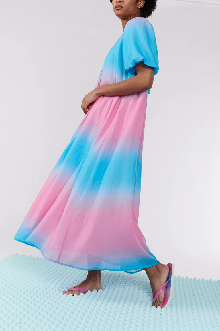 Olympia Blue Pink Ombre Maxi Dress RENTAL - Image 6