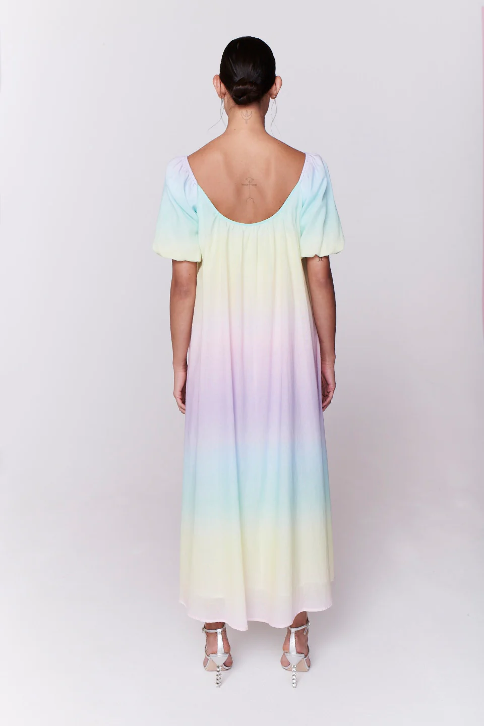 Olympia Pastel Ombre Gauze Dress RENTAL - Image 4
