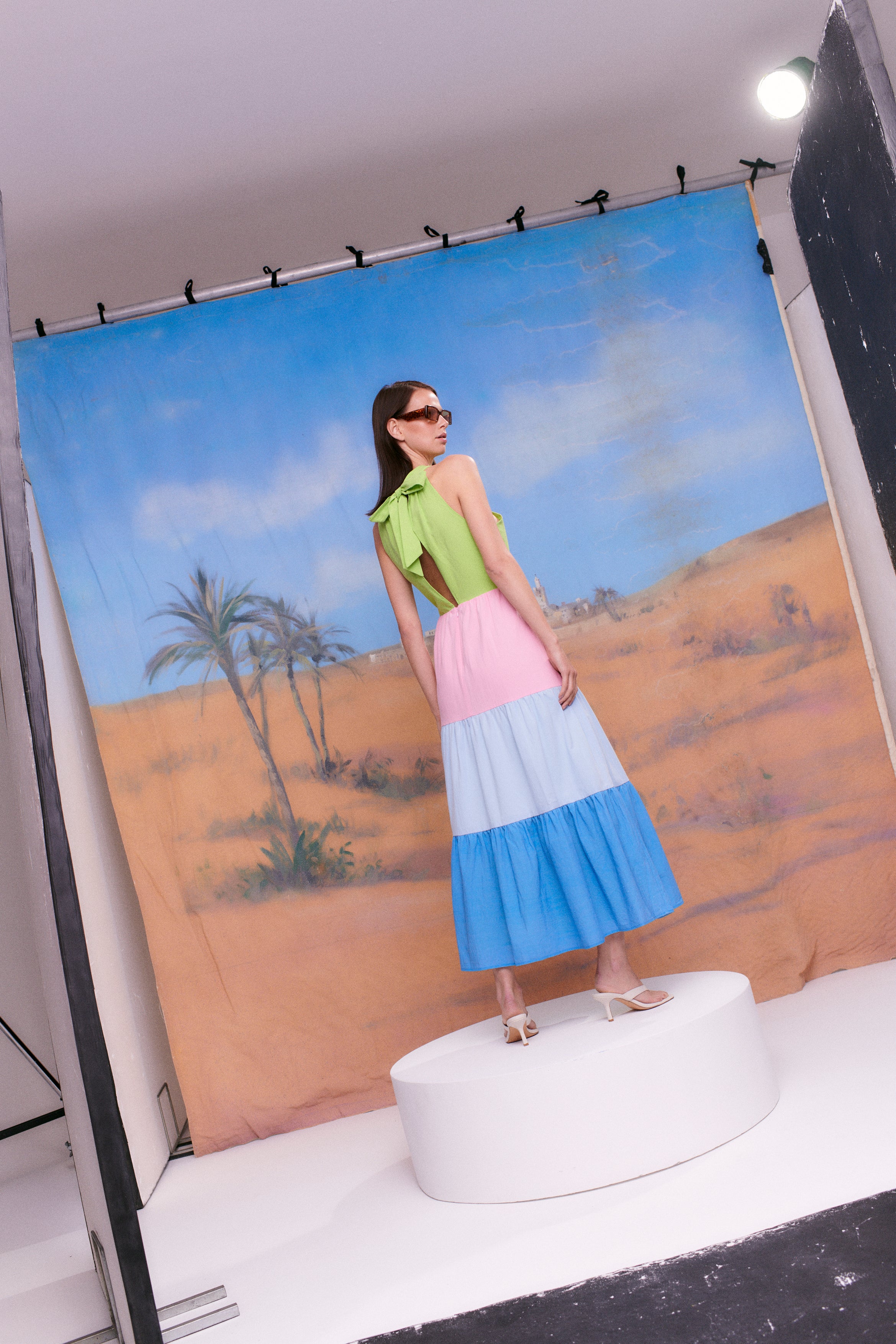Reeva Colourblock Tiered Maxi Dress RENTAL - Image 5