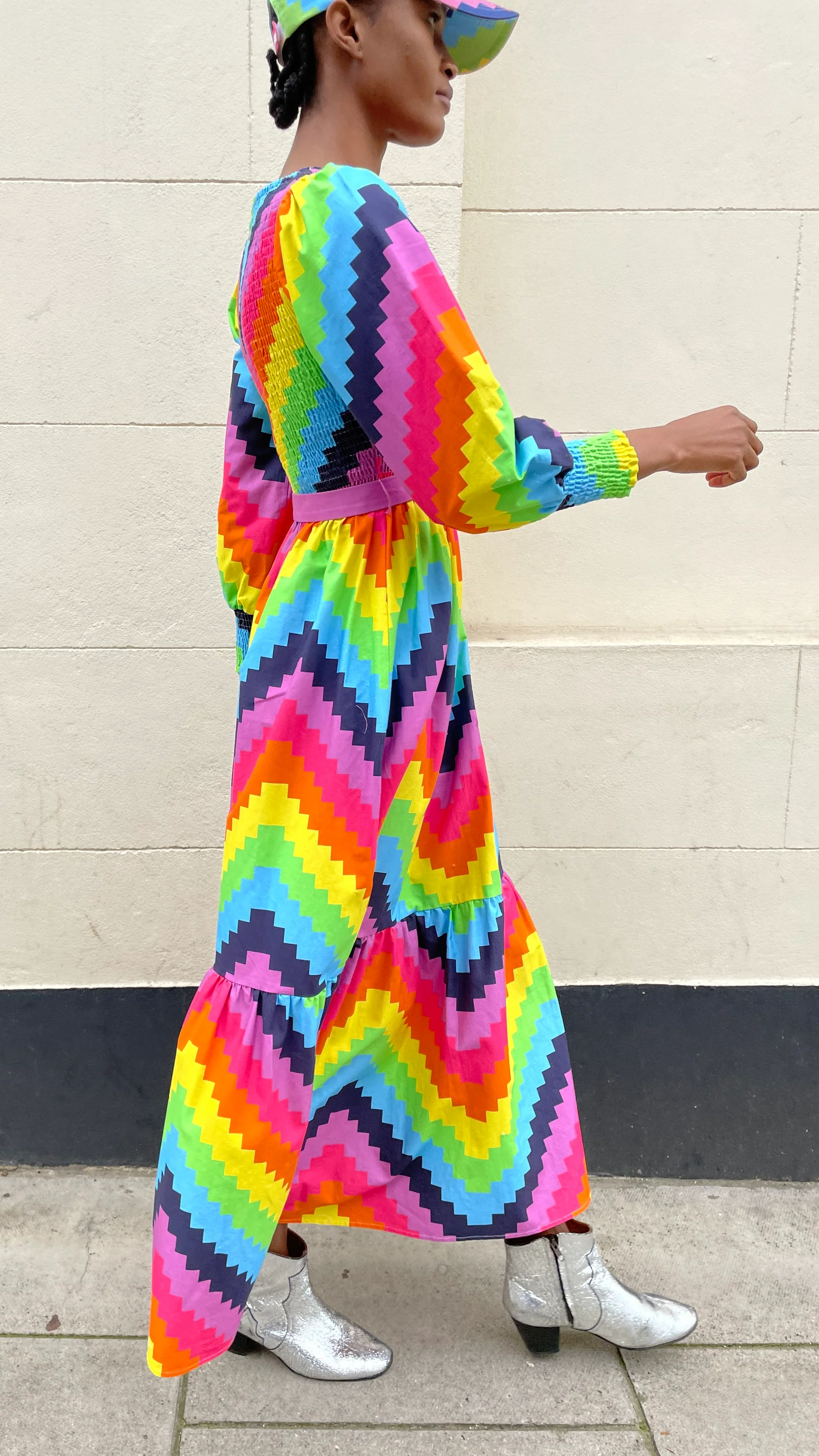 Sadie Rainbow Chevron Dress RENTAL - Image 4