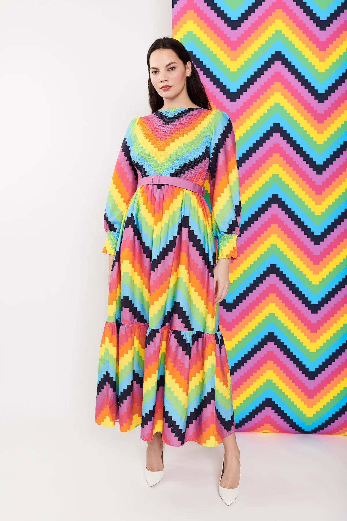 Sadie Rainbow Chevron Dress RENTAL - Image 5