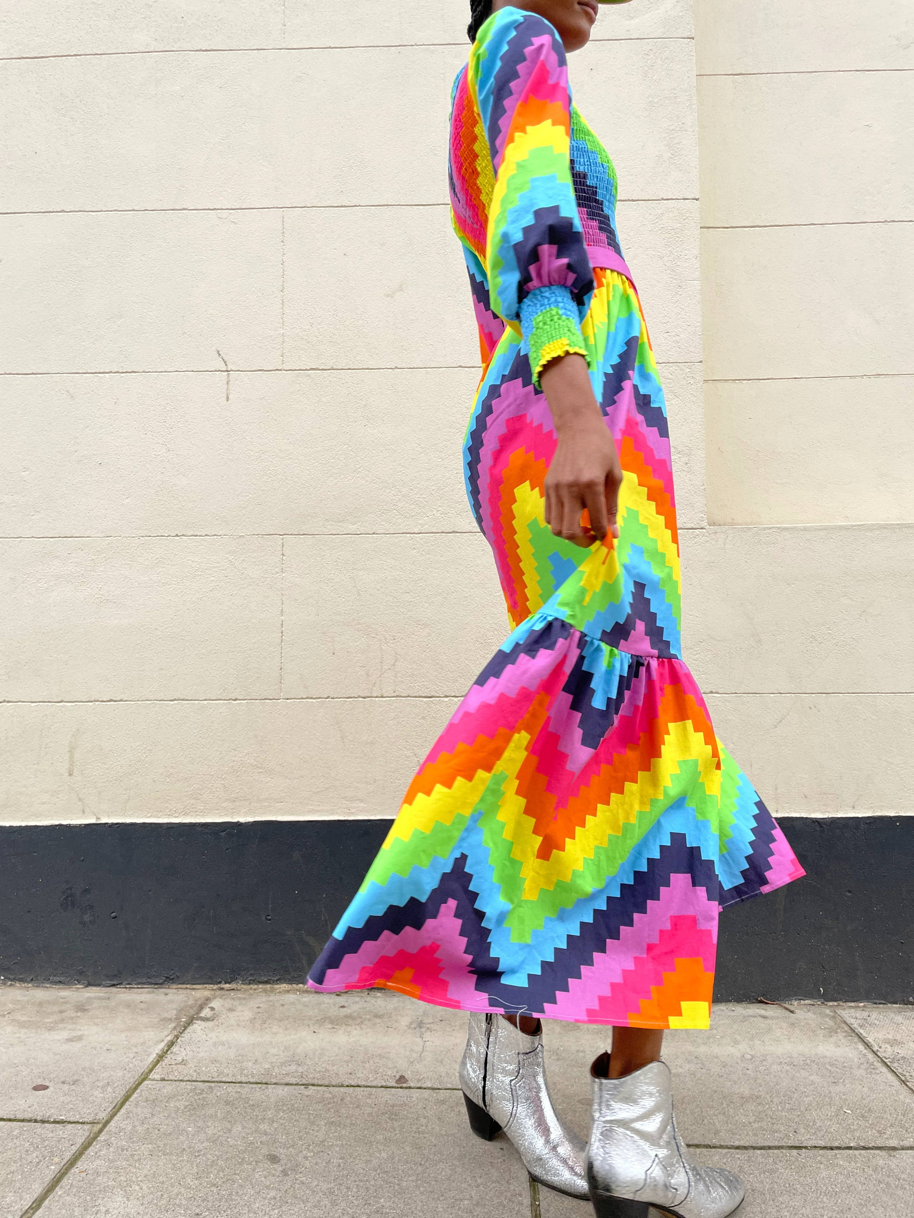 Sadie Rainbow Chevron Dress RENTAL - Image 8