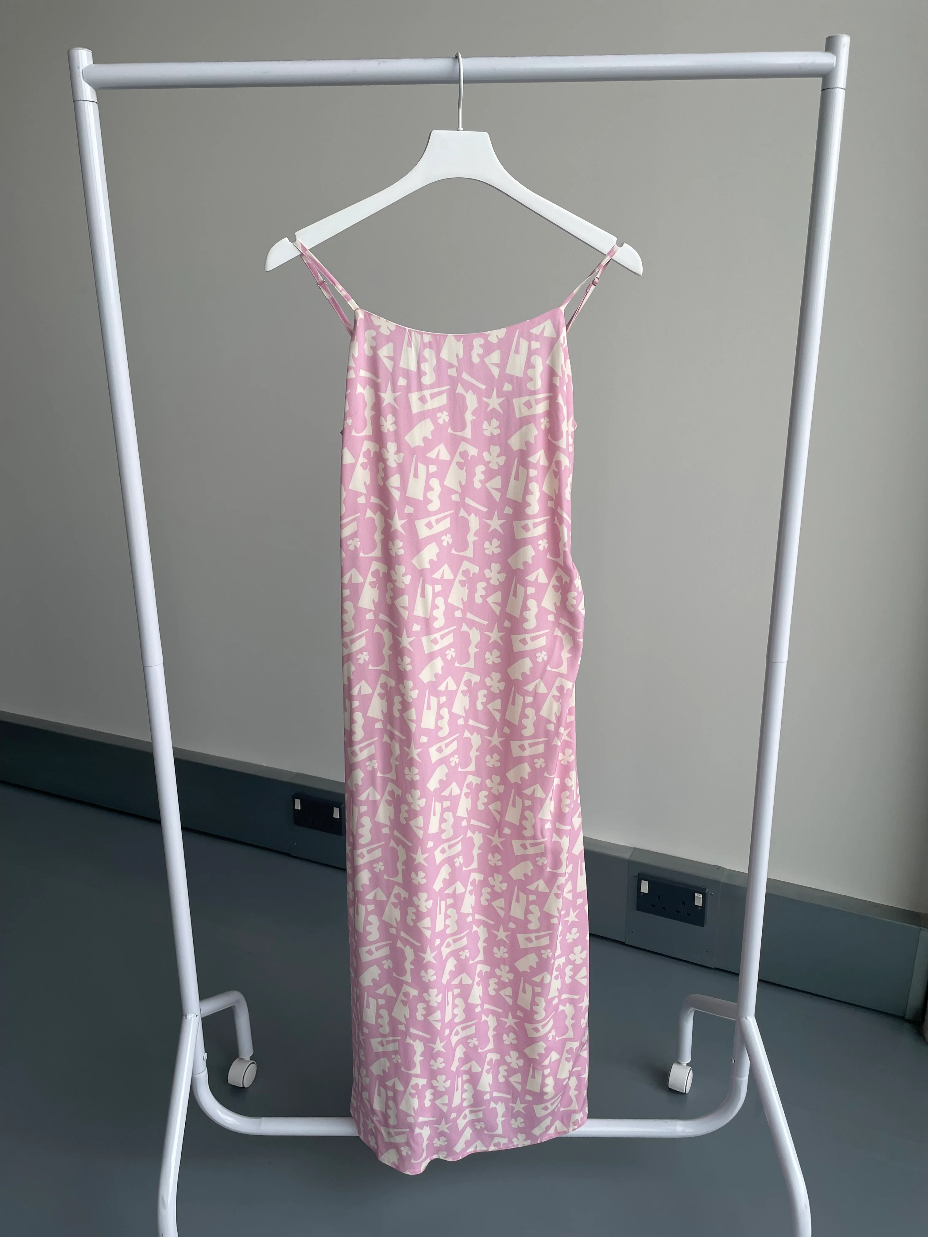 Sage Pink Papercut Midi Dress RENTAL