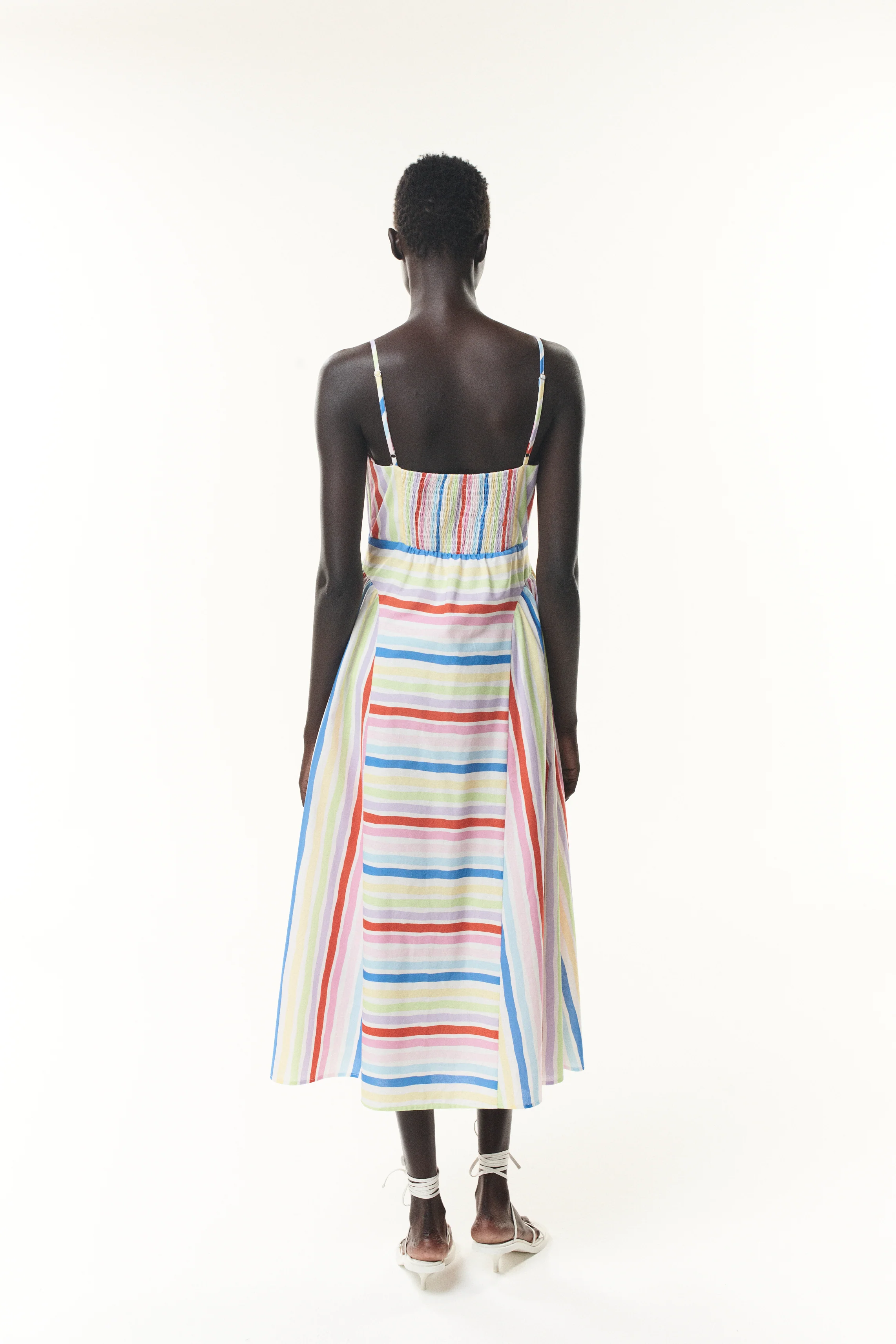 Sally Painted Stripe Midi Dress RENTAL - Image 4