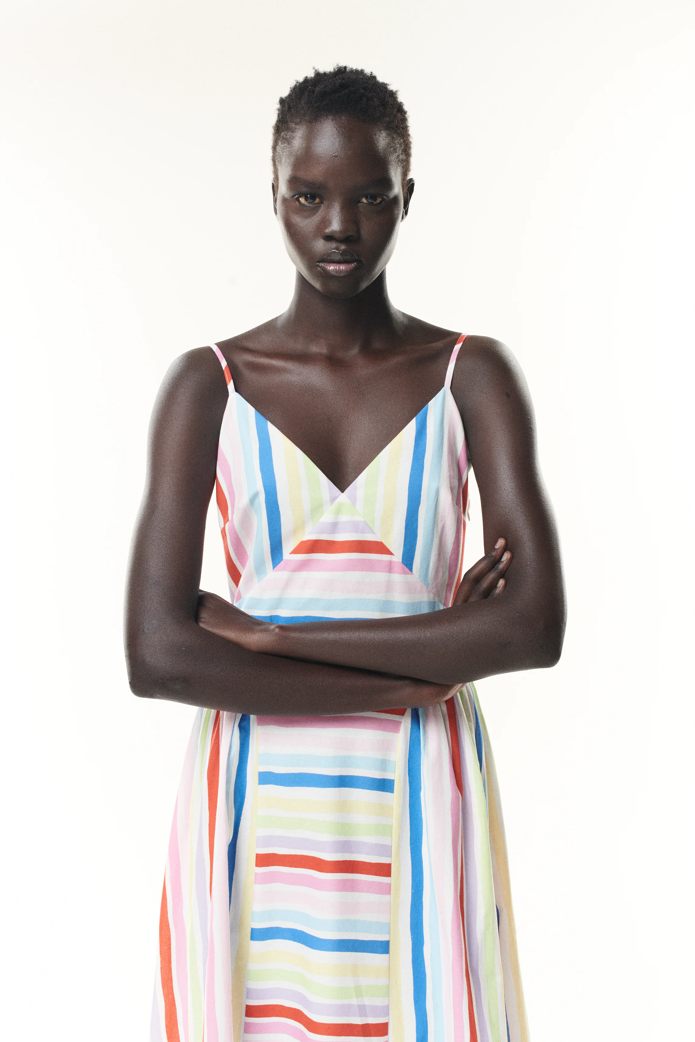 Sally Painted Stripe Midi Dress RENTAL - Image 5