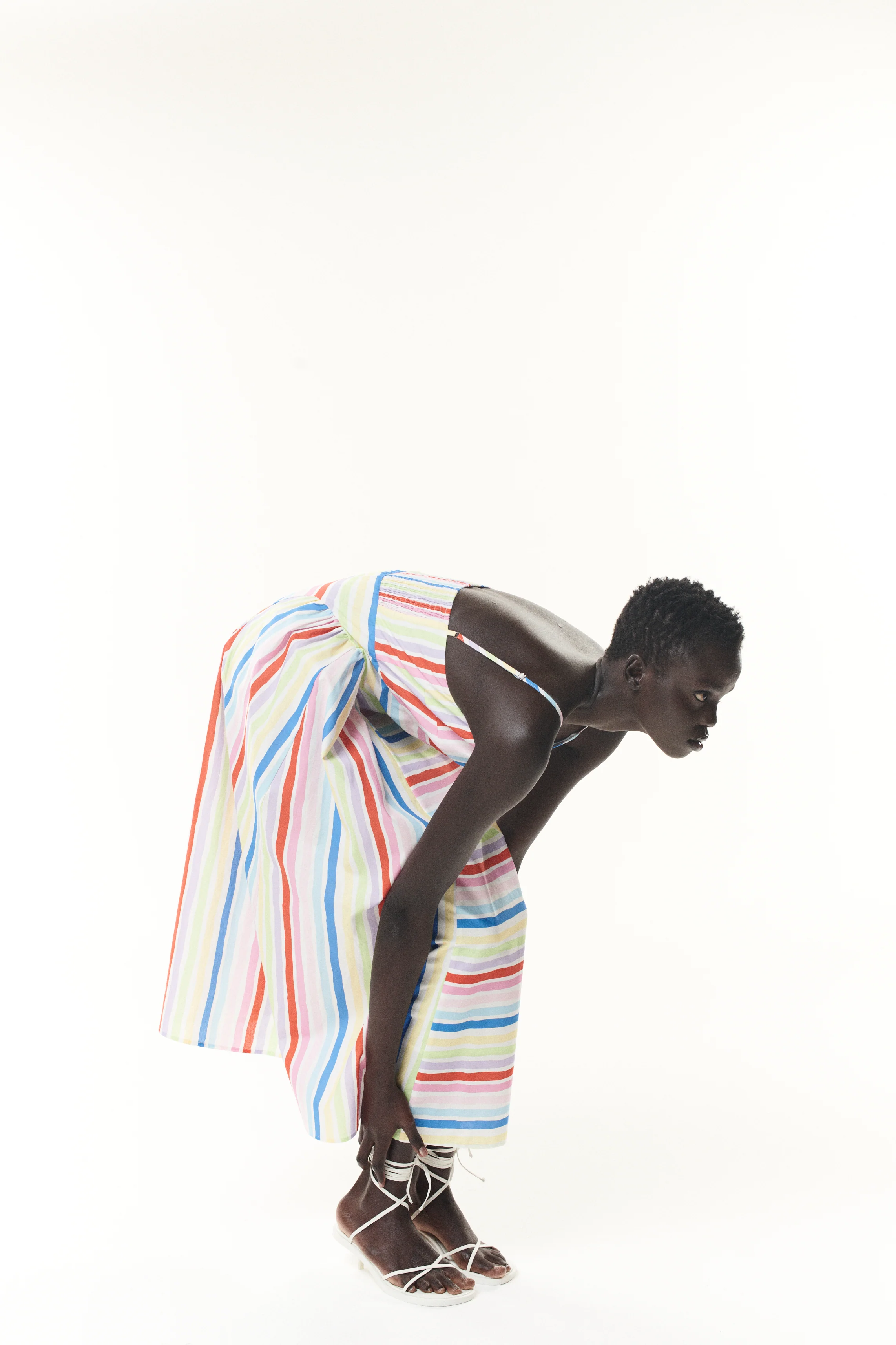 Sally Painted Stripe Midi Dress RENTAL - Image 6