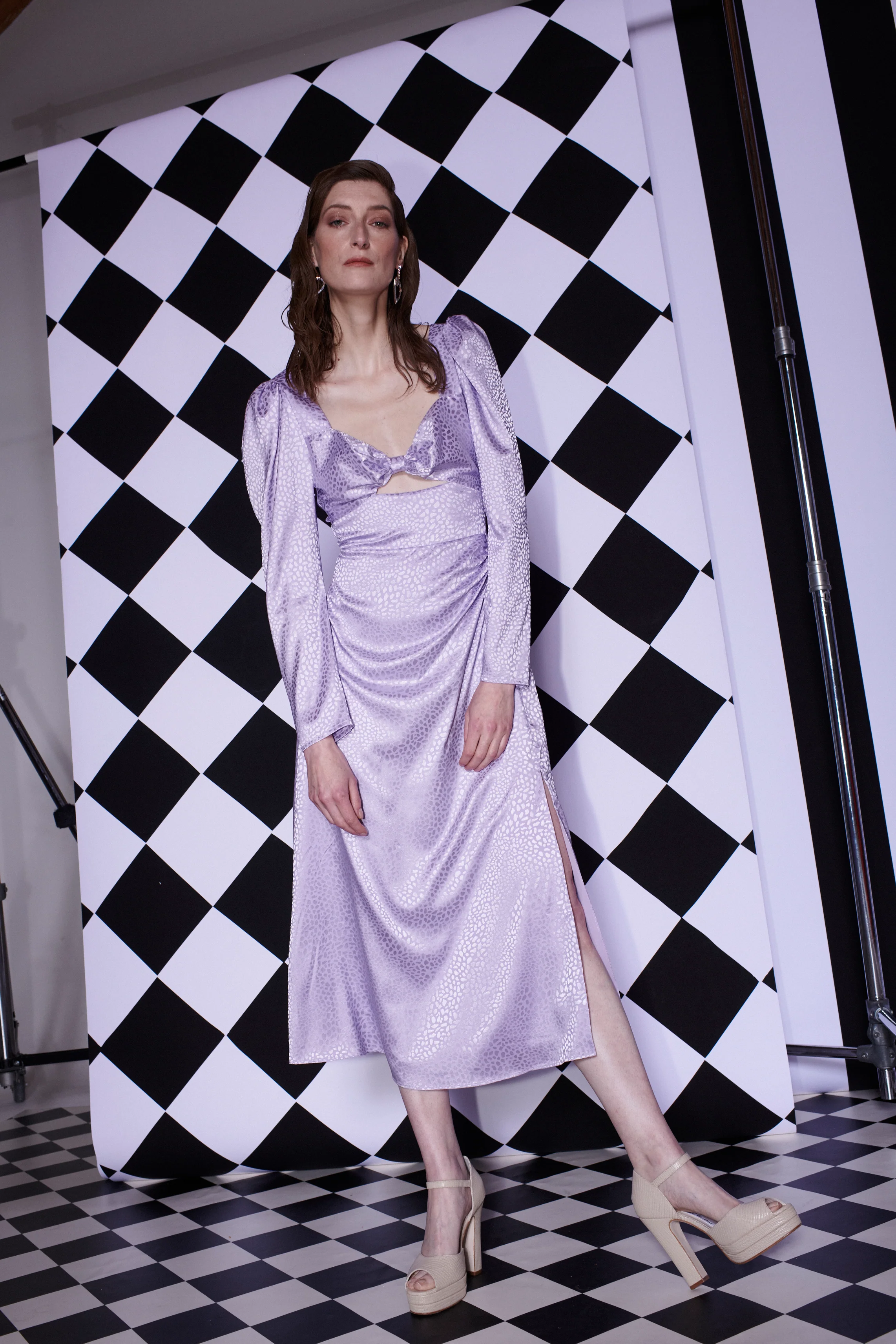 Samantha Lilac Midi Dress RENTAL - Image 3