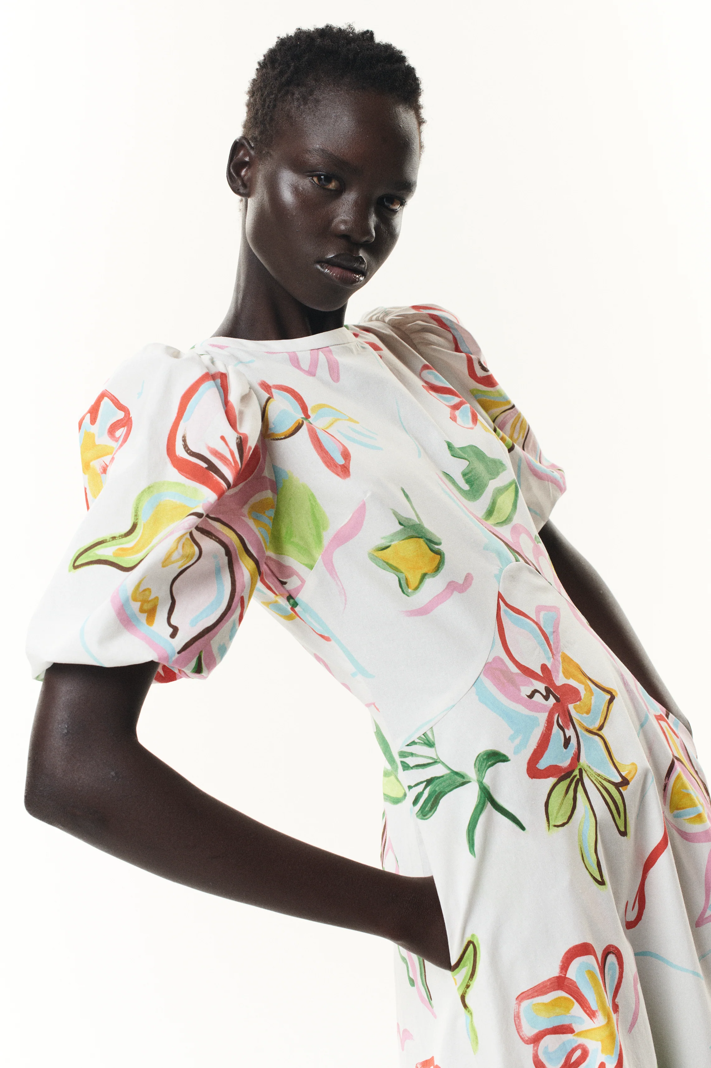 Sia Painterly Floral Midi Dress - Image 6