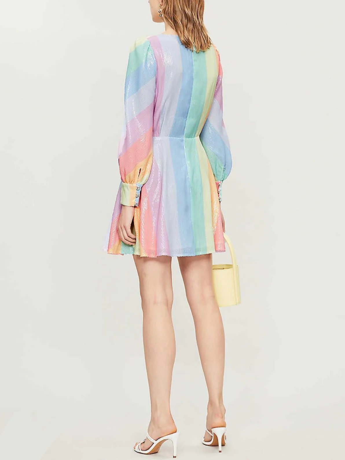 Taylor Pastel Multi Stripe Sequin Dress - Image 4